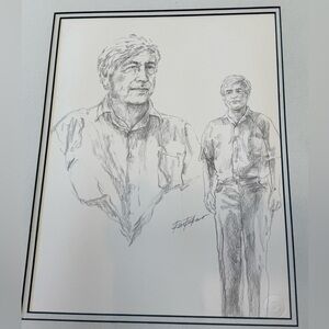 Drawing of Caesar Chavez by Ron Pekar
